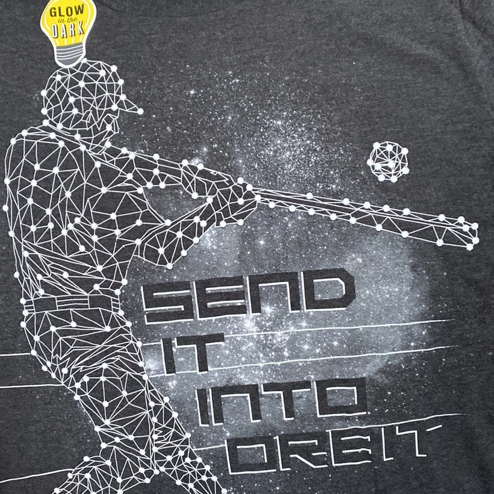 Glow in the Dark Kids Baseball T-shirt, Size 10/12